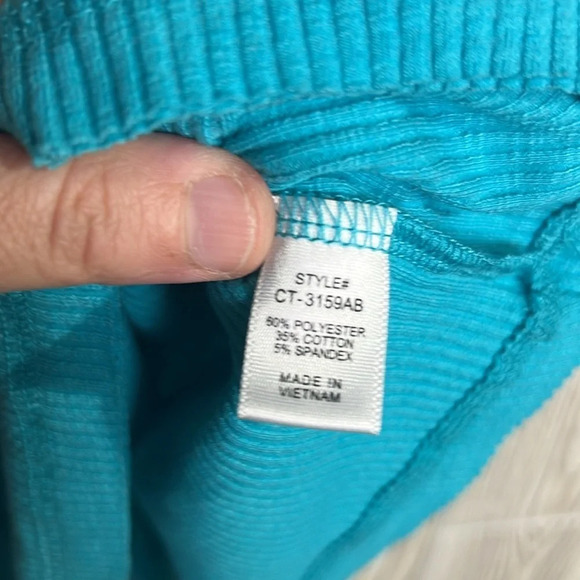 Women Zenana tank top teal size large ribbed - Picture 3 of 3